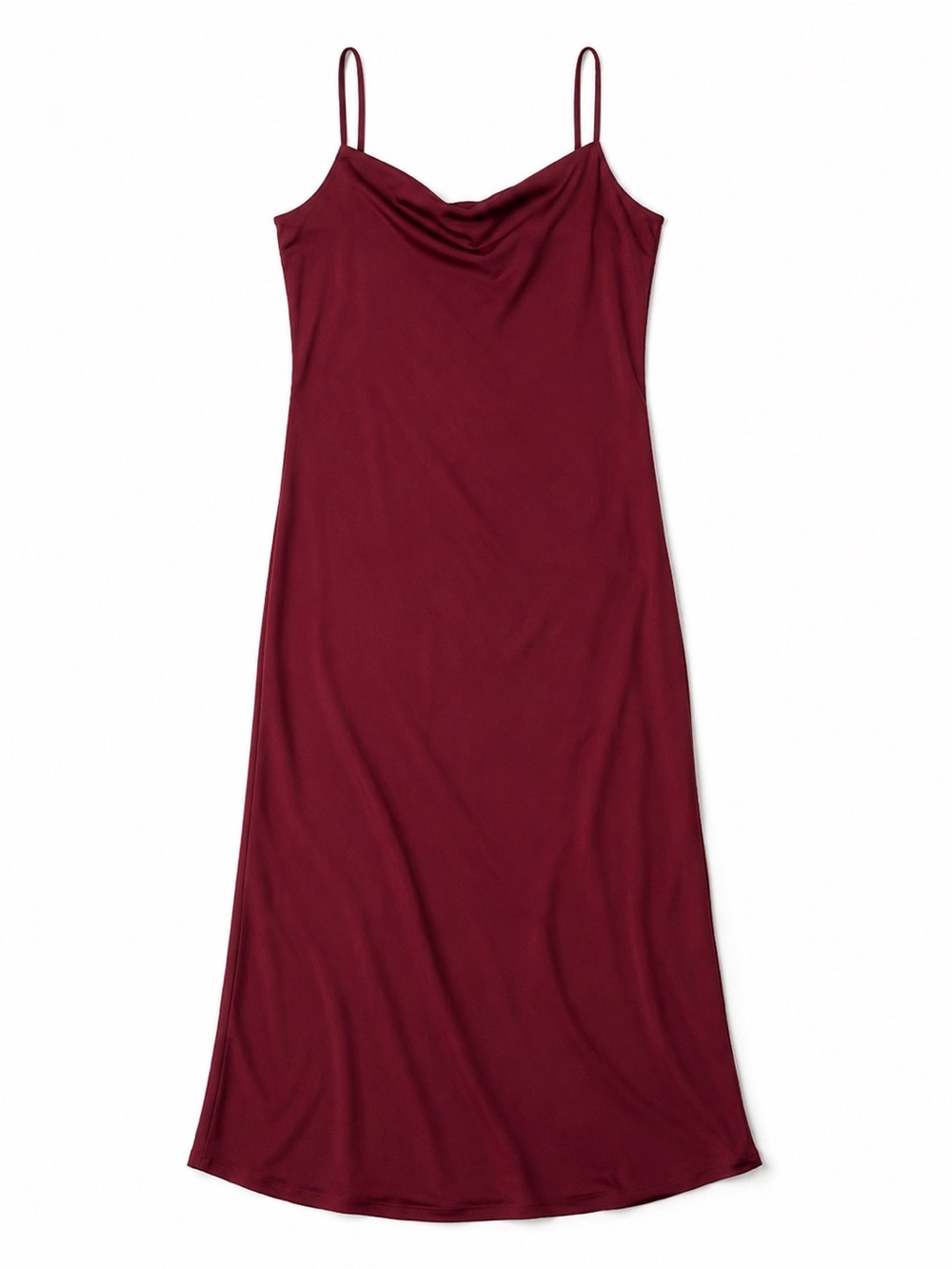 Banana Republic Burgundy Cowl Neck Slip Dress Midi Maxi Size 8 Y2K 90s - Picture 2 of 5